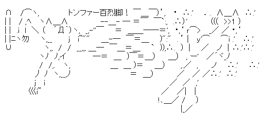 トンファー百烈脚!